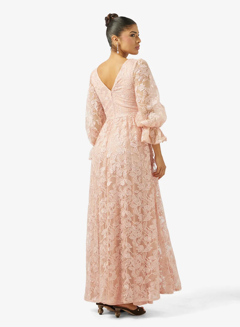 Ella Limited Edition Flroal Lace A-line Dress